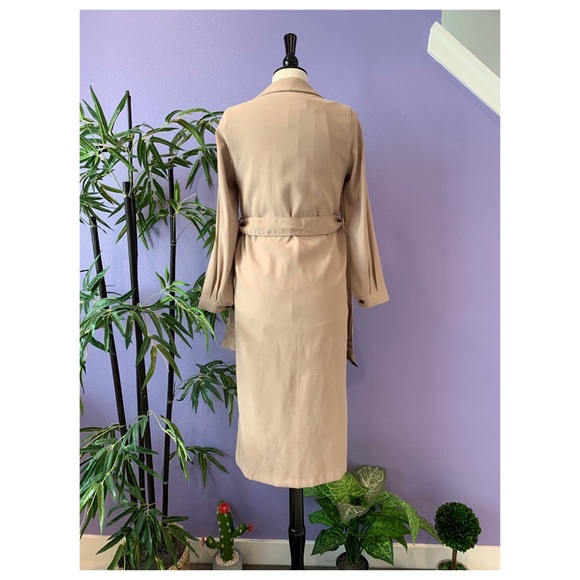 Slim Fitted Double Breasted Trench Coat with belt
